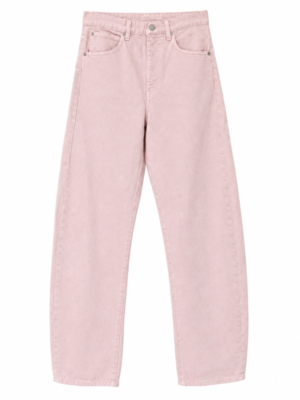 Frame The Bubble Barrel Leg Jeans in Taffy Pink High Rise Size 24